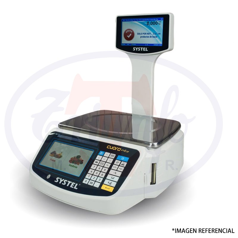 Balanza digital 15 Kilos Pantalla TOUCH con impresora Ticket- CUORANEO-15